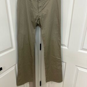 Dickies Juniors Size 13 Khaki Pants Logo Pockets Button Stretch Cotton Blend EUC